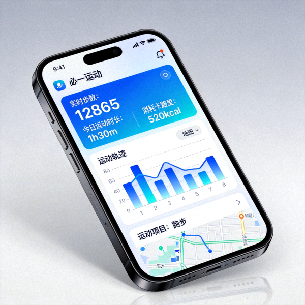 必一运动手机APP展示图 - 手机屏幕上显示着精美的体育数据界面